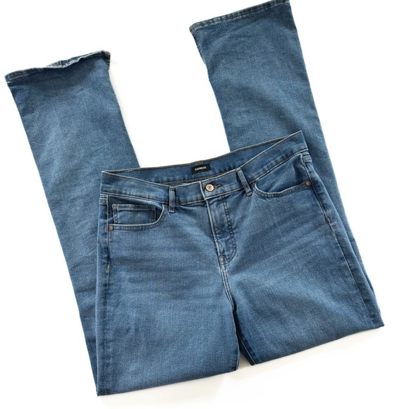 Express Womens 12 R Skyscraper Mid Rise Split Hem Bootcut Stretch Jeans - Picture 4 of 8